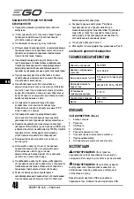 Preview for 48 page of EGO POWER NEXUS ESCAPE PAD1500E-D Operator'S Manual