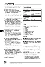 Preview for 56 page of EGO POWER NEXUS ESCAPE PAD1500E-D Operator'S Manual