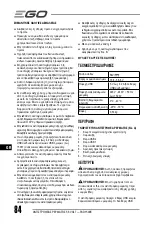 Preview for 84 page of EGO POWER NEXUS ESCAPE PAD1500E-D Operator'S Manual