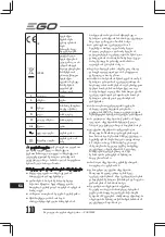 Предварительный просмотр 110 страницы EGO Power+ Nexus Escape PAD1500E Operator'S Manual