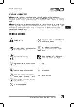 Preview for 21 page of EGO Power+ OSA1000 Operator'S Manual