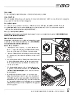 Preview for 17 page of EGO POWER Plus ZT5200L Operator'S Manual