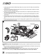 Предварительный просмотр 24 страницы EGO POWER Plus ZT5200L Operator'S Manual