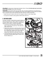 Предварительный просмотр 25 страницы EGO POWER Plus ZT5200L Operator'S Manual
