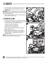 Preview for 26 page of EGO POWER Plus ZT5200L Operator'S Manual