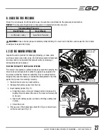 Preview for 27 page of EGO POWER Plus ZT5200L Operator'S Manual