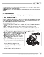 Preview for 29 page of EGO POWER Plus ZT5200L Operator'S Manual