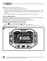 Preview for 32 page of EGO POWER Plus ZT5200L Operator'S Manual