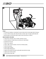 Preview for 38 page of EGO POWER Plus ZT5200L Operator'S Manual