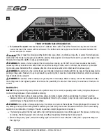 Предварительный просмотр 42 страницы EGO POWER Plus ZT5200L Operator'S Manual