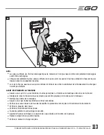 Preview for 113 page of EGO POWER Plus ZT5200L Operator'S Manual