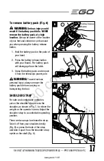 Preview for 18 page of EGO POWER PPX1000 Operator'S Manual