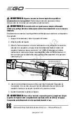 Preview for 67 page of EGO POWER PPX1000 Operator'S Manual