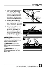 Preview for 29 page of EGO POWER+ PSX2500 Operator'S Manual