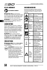 Предварительный просмотр 58 страницы EGO POWER+ PTX5100 Operator'S Manual