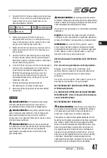 Preview for 47 page of EGO Power+ RTX2300 Operator'S Manual