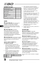 Preview for 78 page of EGO Power+ RTX2300 Operator'S Manual