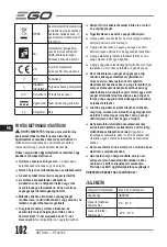 Preview for 102 page of EGO Power+ RTX2300 Operator'S Manual