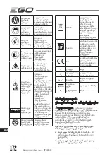 Preview for 172 page of EGO Power+ RTX2300 Operator'S Manual