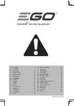 Preview for 1 page of EGO POWER + SNT2400E Manual