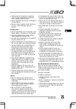 Предварительный просмотр 25 страницы EGO POWER + SNT2400E Manual