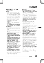 Предварительный просмотр 45 страницы EGO POWER + SNT2400E Manual