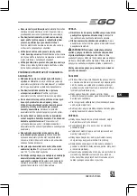 Предварительный просмотр 51 страницы EGO POWER + SNT2400E Manual