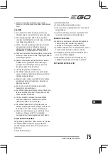 Предварительный просмотр 75 страницы EGO POWER + SNT2400E Manual