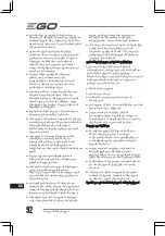 Предварительный просмотр 92 страницы EGO POWER + SNT2400E Manual