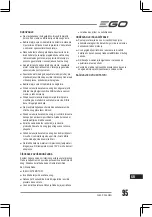 Предварительный просмотр 95 страницы EGO POWER + SNT2400E Manual