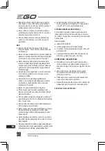 Предварительный просмотр 98 страницы EGO POWER + SNT2400E Manual