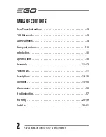 Предварительный просмотр 2 страницы EGO POWER+ ST1200 Operating Manual