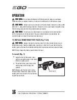 Preview for 16 page of EGO POWER+ ST1200 Operating Manual