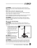 Preview for 19 page of EGO POWER+ ST1200 Operating Manual