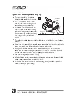 Preview for 20 page of EGO POWER+ ST1200 Operating Manual