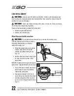 Preview for 22 page of EGO POWER+ ST1200 Operating Manual