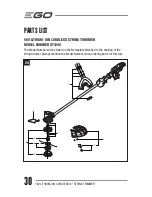 Предварительный просмотр 30 страницы EGO POWER+ ST1200 Operating Manual