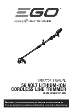 EGO Power+ ST1302E Operator'S Manual preview