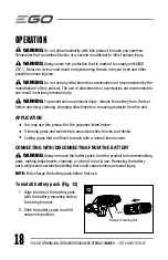 Preview for 18 page of EGO POWER+ ST1510T Operator'S Manual