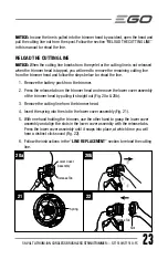 Preview for 23 page of EGO POWER+ ST1510T Operator'S Manual