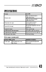 Preview for 43 page of EGO POWER+ ST1510T Operator'S Manual