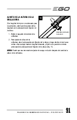 Предварительный просмотр 91 страницы EGO POWER+ ST1510T Operator'S Manual