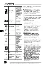 Предварительный просмотр 164 страницы EGO Power+ ST1511E Operator'S Manual