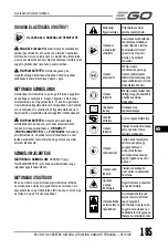 Предварительный просмотр 185 страницы EGO Power+ ST1511E Operator'S Manual