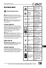 Предварительный просмотр 259 страницы EGO Power+ ST1511E Operator'S Manual