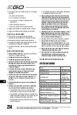 Предварительный просмотр 274 страницы EGO Power+ ST1511E Operator'S Manual