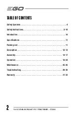 Preview for 2 page of EGO Power+ STX3800 Operator'S Manual