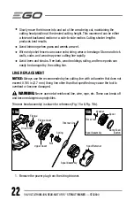 Preview for 22 page of EGO Power+ STX3800 Operator'S Manual