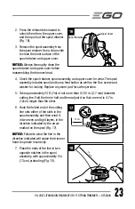 Preview for 23 page of EGO Power+ STX3800 Operator'S Manual