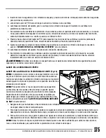 Предварительный просмотр 175 страницы EGO Power+ ZT4200L Operator'S Manual
